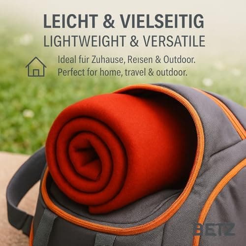 Betz Fleecedecke – weiche Wohndecke & Kuscheldecke – fürs Sofa & Bett – flauschig, leicht, wärmend & pflegeleicht – lila