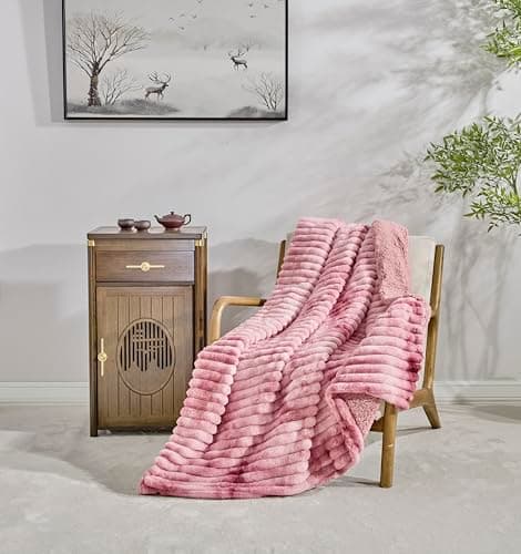 Miracle Home Wendbare Fleecedecke aus Mikrofaser, weich, warm und maschinenwaschbar, für den ganze Haushalt, 130 x 160 c