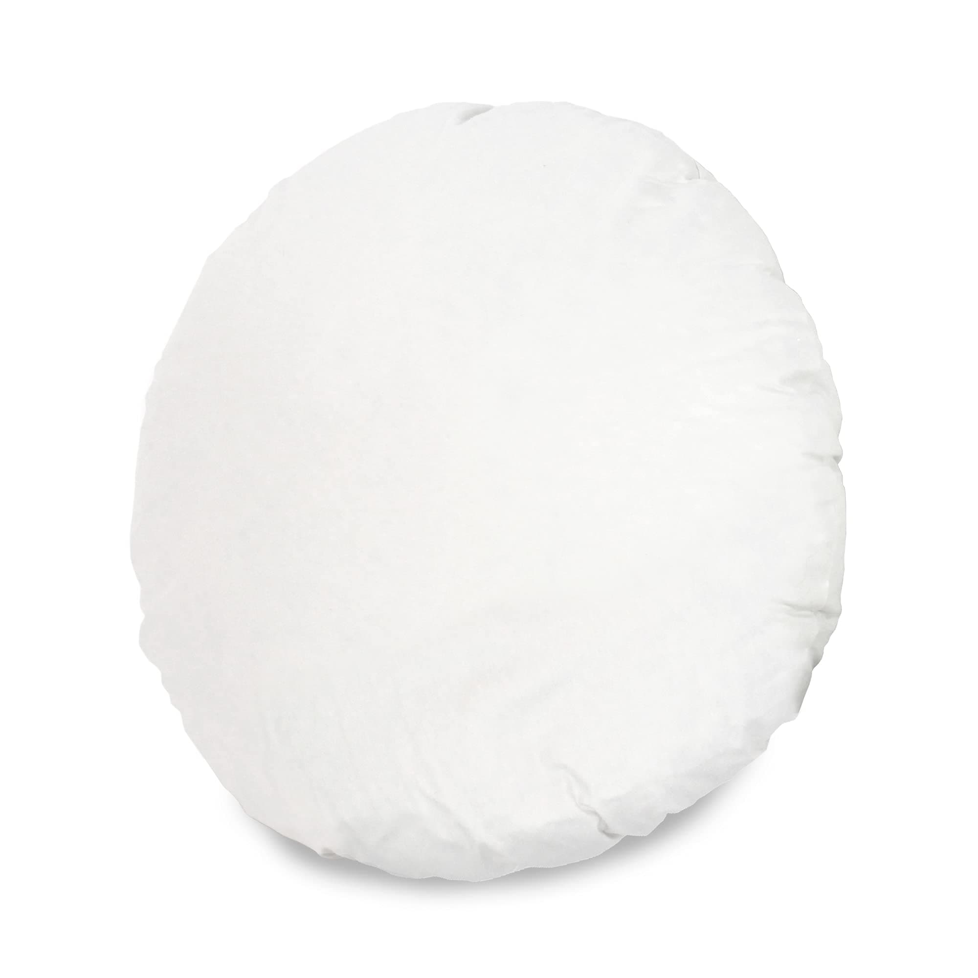 MSS e.K. Einzelkissen Füllgewicht 550g RUND 50cm | Baumwollkuschelkissen | NOMITE Milbenfrei | Schadstoffgebacht