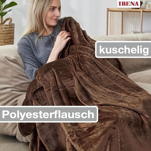 Ibena Kuscheldecke Olbia - flauschig, warm & waschbar, ideal für Kinder im Rose Farbton OEKO-TEX STANDARD 100  
Ibena Ku
