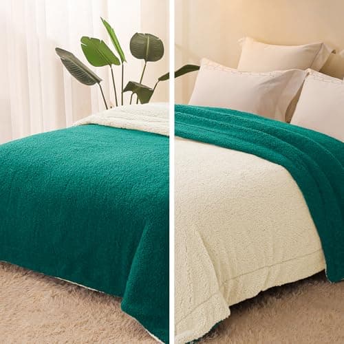 Exclusivo Mezcla Decke, Warme Kuscheldecke für Bett und Sofa, Tiefviolett/Lila 130x150 cm