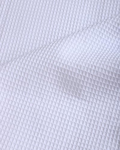 Premium Waffelpique Tagesdecke Grau 160x220cm - Leichte Sommerdecke für Bett und Sofa - 100% Baumwolle