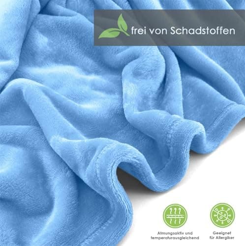 Heimtexland Kuscheldecke flauschig Oekotex warm Super Soft Decke 130x170 cm Bordeaux weinrot