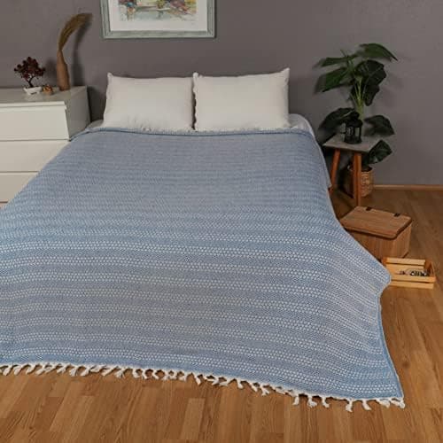 Tuiste Einzelbett Tagesdecke Hellgrau, kuschelige Couchüberwurf, Sommerdecke 150x200 cm  
Tuiste Einzelbett Tagesdecke H