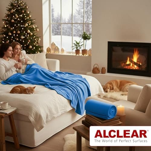 ALCLEAR Schokobraun Fleecedecken 130x160 cm, über 200 g/m2, SOFAGEDECKE DECKE Wohndecke Picknickdecke OEKO-TEX
