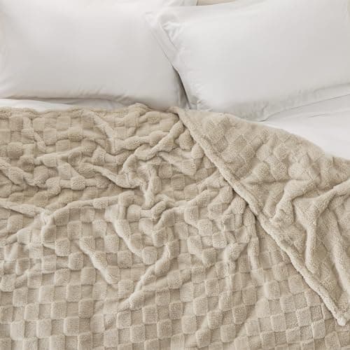 BEDSURE Kuscheldecke Flauschig - Weiche Warme für Zimmer Deko, Wohn- & Kuscheldecken, Hellbraun, 130 x 170 cm OEKO-TEX S