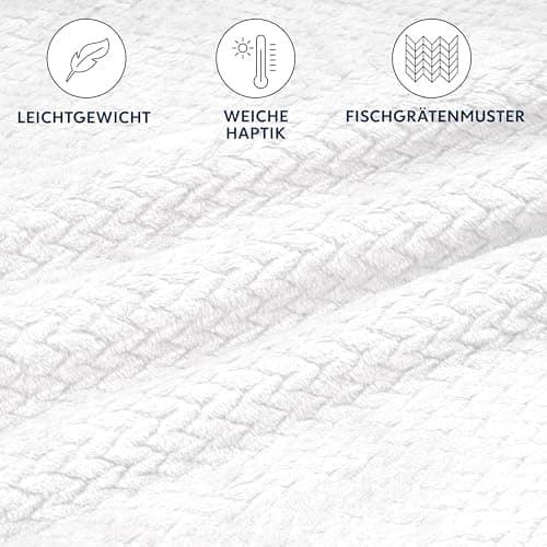 Dreamzie - Flauschig Fleecedecke 100% Polyester - Weicher Haptik - Lila - Kuscheldeko für Sofa und Bett - Großformat 130