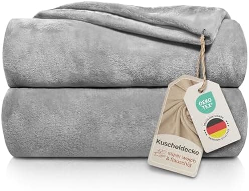 Gräfenstayn® Kuscheldecke flauschig & super weich - hochwertige Fleecedecke als Wohndecke & Tagesdecke - Overlap-Decke f