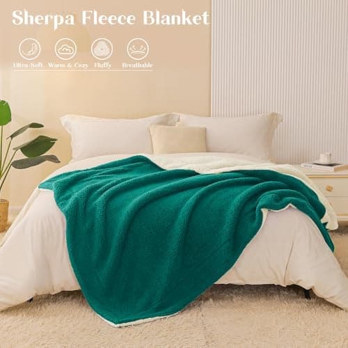 Exclusivo Mezcla Decke, Warme Kuscheldecke für Bett und Sofa, Tiefviolett/Lila 130x150 cm