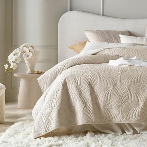 ROOM99 Elegante Tagesdecke Puderrosa, ideal für Bett und Sofa - Vielseitige Steppdecke 170 x 210 cm, OEKO-TEX STANDARDS