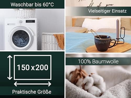 ZOLLNER Kuscheldecke in 150x200 cm - waschbar bis 60°C - Oeko Tex® zertifiziert OEKO-TEX STANDARD 100
ZOLLNER Kuscheldec