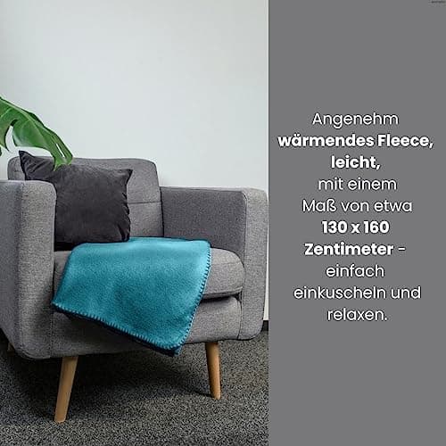 Wometo 2er Set Polar Fleecedecke OekoTex Lilaviolett Anti-Pilling Kettelrand