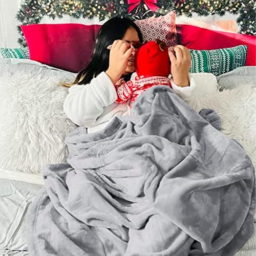 BEDSURE Wohndecke Warm Grau - Weich, Fleecedecke für Frauen, Couch Überwurf 150x200cm