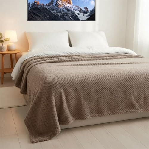 Flauschig Fleecedecke Kuscheldecke für Wohnraum und Schlafzimmer, 130 x 160 cm, Beständig und Langlebige Geschenke, Dun