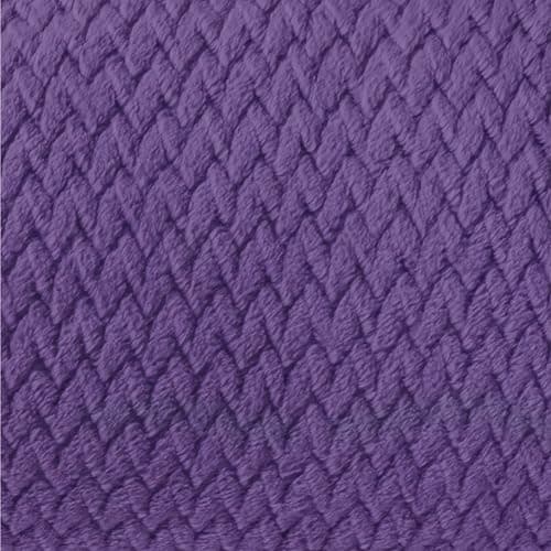 Dreamzie - Flauschig Fleecedecke 100% Polyester - Weicher Haptik - Lila - Kuscheldeko für Sofa und Bett - Großformat 130