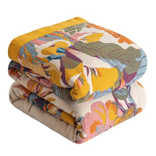 SOFTEXLY Boho Decke – Kuschelige Tagesdecke & Bettüberwurf 150x200cm, Aesthetic Design & Doppelseitige Musselin, Ideal f