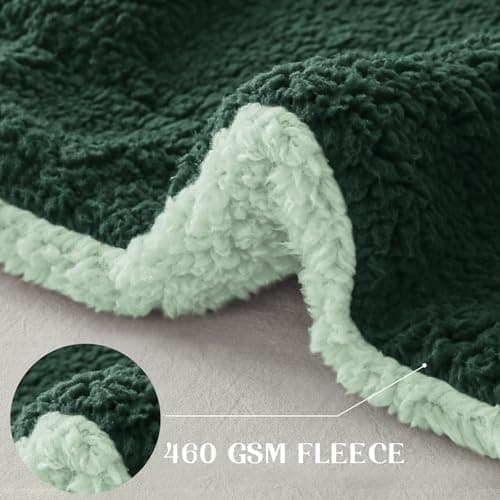 Exclusivo Mezcla Decke, Warme Kuscheldecke für Bett und Sofa, Tiefviolett/Lila 130x150 cm