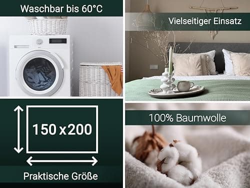 ZOLLNER Kuscheldecke in 150x200 cm - waschbar bis 60°C - Oeko Tex® zertifiziert OEKO-TEX STANDARD 100
ZOLLNER Kuscheldec