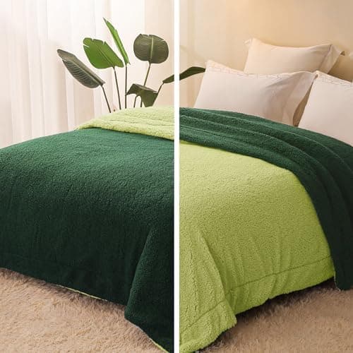 Exclusivo Mezcla Decke, Warme Kuscheldecke für Bett und Sofa, Tiefviolett/Lila 130x150 cm