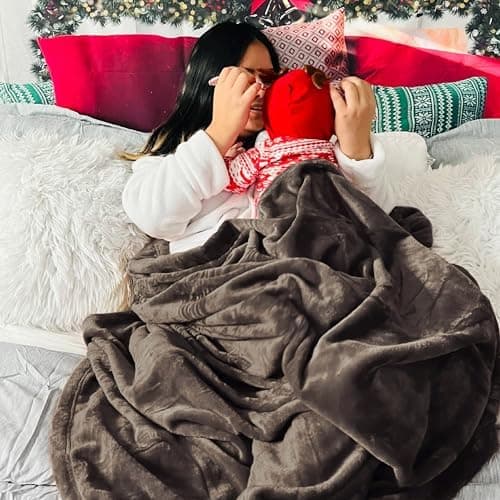 BEDSURE Wohndecke Warm Grau - Weich, Fleecedecke für Frauen, Couch Überwurf 150x200cm