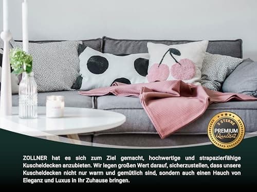 ZOLLNER Kuscheldecke in 150x200 cm - waschbar bis 60°C - Oeko Tex® zertifiziert OEKO-TEX STANDARD 100
ZOLLNER Kuscheldec