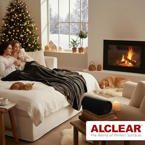 ALCLEAR Schokobraun Fleecedecken 130x160 cm, über 200 g/m2, SOFAGEDECKE DECKE Wohndecke Picknickdecke OEKO-TEX