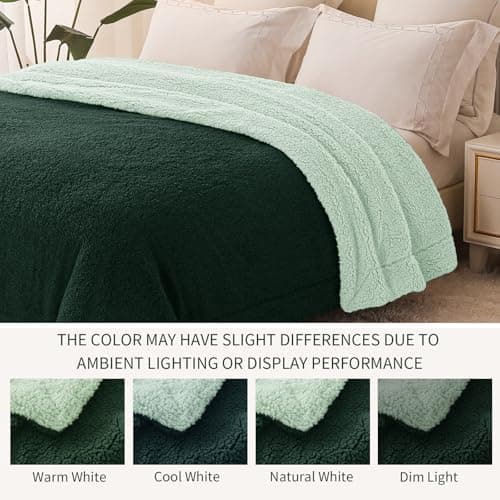 Exclusivo Mezcla Decke, Warme Kuscheldecke für Bett und Sofa, Tiefviolett/Lila 130x150 cm