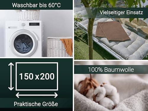 ZOLLNER Kuscheldecke in 150x200 cm - waschbar bis 60°C - Oeko Tex® zertifiziert OEKO-TEX STANDARD 100
ZOLLNER Kuscheldec