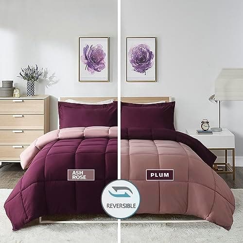 Oeko-TEX zertifizierte Nebelrosa Bettdecke HIG 155x220 cm - Weich & Flauschig - 1500g Daunenalternative (250GSM)