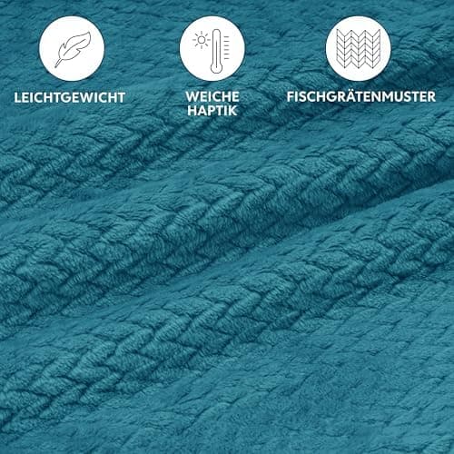 Dreamzie - Flauschig Fleecedecke 100% Polyester - Weicher Haptik - Lila - Kuscheldeko für Sofa und Bett - Großformat 130