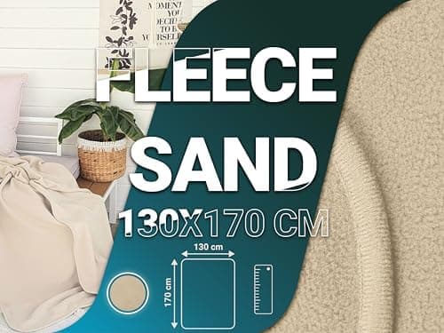 ZOLLNER Kuscheldecke in 130x170 cm - kuschelige und langlebige Fleecedecke - antistatisch und Oeko Tex® Zertifiziert