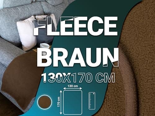 ZOLLNER Kuscheldecke in 130x170 cm - kuschelige und langlebige Fleecedecke - antistatisch und Oeko Tex® Zertifiziert
