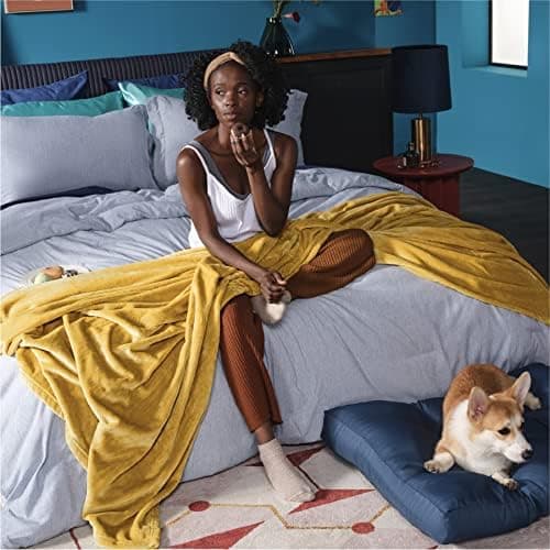 BEDSURE Wohndecke Warm Grau - Weich, Fleecedecke für Frauen, Couch Überwurf 150x200cm
