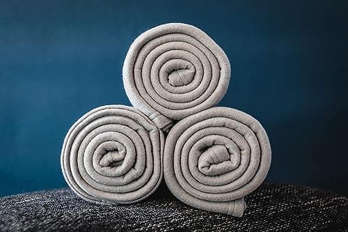Oeko Tex Fleecedecken 3er Set - jeansblau, 130x160 cm, 200 g/m2 - Sofa- und Couchdecke - Picknick- und Kuscheldecke - OE
