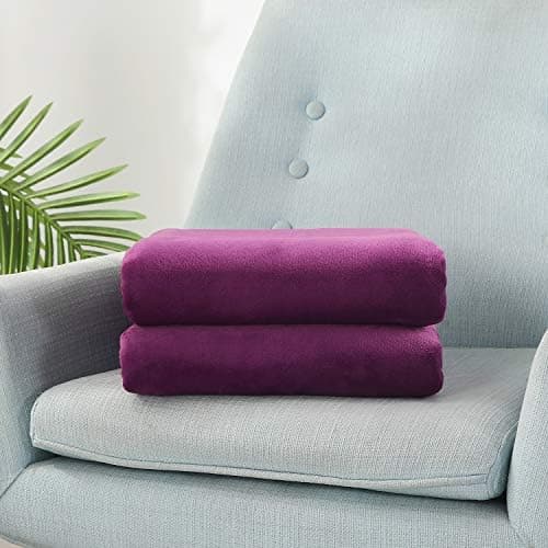 TASTHROW Weiche Fleecedecke für Wohnzimmer, Soft und Warm Tagesdecke, perfekt für Familie und Gäste (Rosa, 130x180cm)