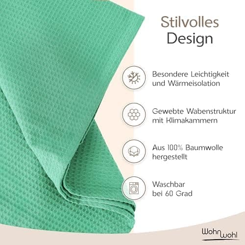 Tagesdecke Grau 100% Baumwolle Pflegeleicht Sommerdecke