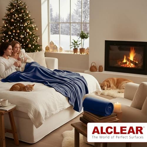 ALCLEAR Schokobraun Fleecedecken 130x160 cm, über 200 g/m2, SOFAGEDECKE DECKE Wohndecke Picknickdecke OEKO-TEX
