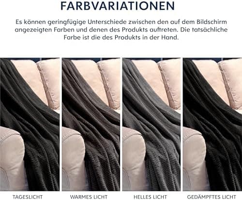 Dreamzie - Flauschig Fleecedecke 100% Polyester - Weicher Haptik - Lila - Kuscheldeko für Sofa und Bett - Großformat 130
