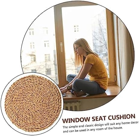 BESTOYARD Floor Pillow Handgewebtes Yoga-Sitzkissen Für Anfänger Rund Aus Stabilen Naturmaterialien Für Zuhause Und Yoga