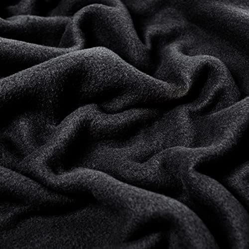 DREAMSCENE Schwarz Fleecedecke, warm und bequem für Winter, Bettüberwurf und Couchbezug, 150 x 200 cm OEKO-TEX STANDARD