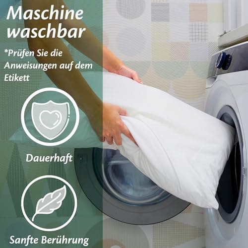 Flowen Kopfkissen 40x40 2er Set Hypoallergene Anti-Milben Weiche Waschmaschinenfest
Flowen Dekokissen 40x40 Hypoallergen