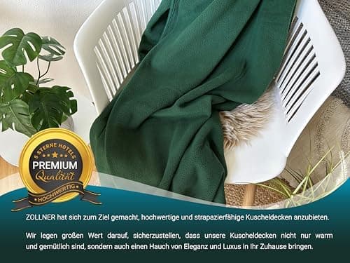 ZOLLNER Kuscheldecke in 130x170 cm - kuschelige und langlebige Fleecedecke - antistatisch und Oeko Tex® Zertifiziert