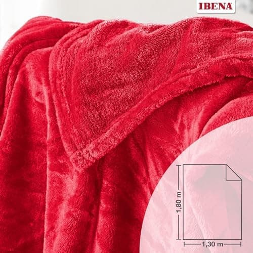 Ibena Kuscheldecke Olbia - flauschig, warm & waschbar, ideal für Kinder im Rose Farbton OEKO-TEX STANDARD 100  
Ibena Ku