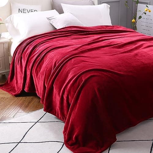 TASTHROW Weiche Fleecedecke für Wohnzimmer, Soft und Warm Tagesdecke, perfekt für Familie und Gäste (Rosa, 130x180cm)