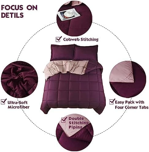Oeko-TEX zertifizierte Nebelrosa Bettdecke HIG 155x220 cm - Weich & Flauschig - 1500g Daunenalternative (250GSM)
