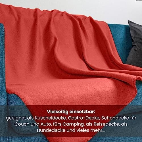 Wometo 2er Set Polar Fleecedecke OekoTex Lilaviolett Anti-Pilling Kettelrand