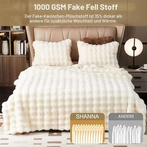 Kaninchenplüsch Kuscheldecke Super Soft Warme Couchdecke Für Bett Und Sofa Vielseitig Hellgrau 100 x 160cm