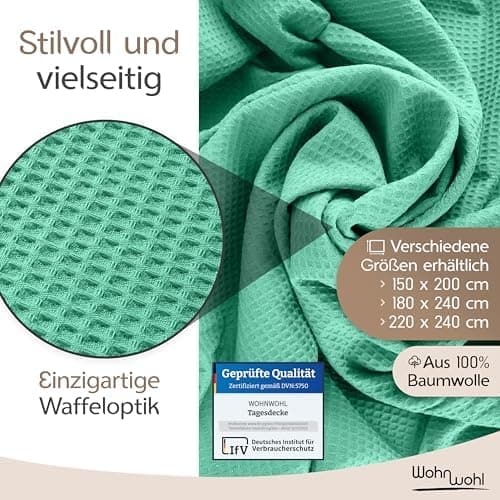 Tagesdecke Grau 100% Baumwolle Pflegeleicht Sommerdecke
