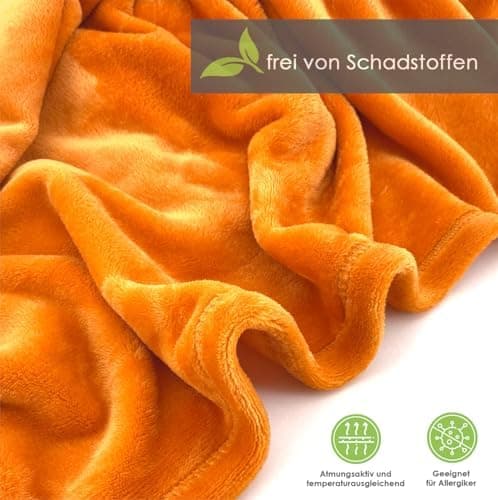 Heimtexland Kuscheldecke flauschig Oekotex warm Super Soft Decke 130x170 cm Bordeaux weinrot