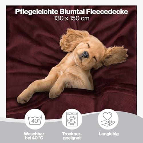 Blumtal wohndecke Anthrazit - flauschig - Oeko-TEX zertifiziert - 130x150 cm - Couch & Wohnzimmernutzung - Fliesdecke -